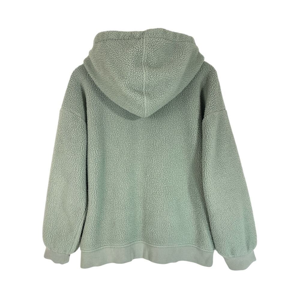 Madewell (Re)sourced Recycled Fleece Hooded Zip Jacket Frosted Willow Size L - Picture 5 of 13